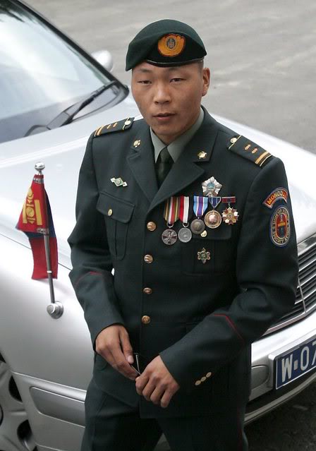 Mongolian forces lieutenant